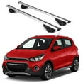 thumbnail image 1 of ERKUL Roof Rack Cross Bars for Chevrolet Chevy Spark 2016-2022 | Aluminum Crossbars with Anti Theft Lock for Rooftop | Compatible with Raised Rails - Silver, 1 of 7