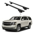 thumbnail image 1 of ERKUL Roof Rack Cross Bars for Chevrolet Chevy Suburban 2015-2020 | Aluminum Crossbars with Anti Theft Lock for Rooftop | Compatible with Flush Rails - Black, 1 of 7
