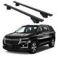 thumbnail image 1 of ERKUL Roof Rack Cross Bars for Chevrolet Chevy Traverse 2018-2024 | Aluminum Crossbars with Anti Theft Lock for Rooftop | Compatible with Raised Rails - Black, 1 of 7