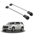 thumbnail image 1 of ERKUL Roof Rack Cross Bars for Chevrolet Chevy Traverse 2018-2024 | Aluminum Crossbars with Anti Theft Lock for Rooftop | Compatible with Raised Rails - Silver, 1 of 8