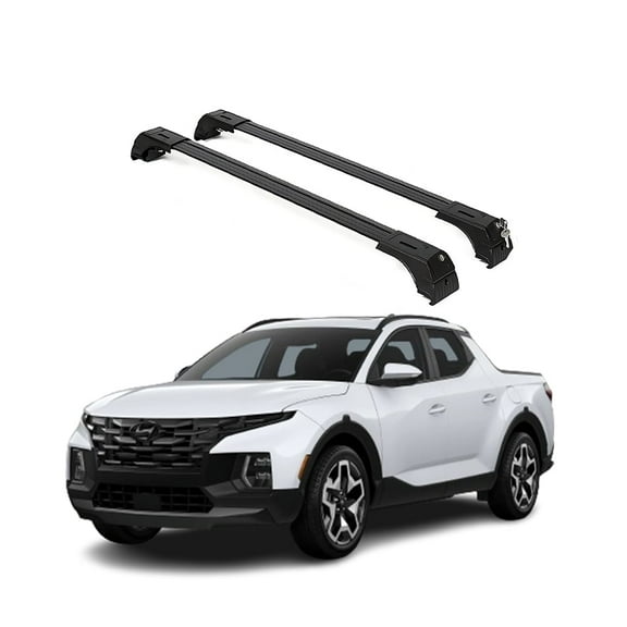 ERKUL Roof Rack Cross Bars for Hyundai Santa Cruz 2022-2025 | Anti-Theft Lock Aluminum Crossbars for Rooftop, Cargo Carrier, Luggage, Kayak, Canoe, Bike | Black