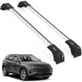 thumbnail image 1 of ERKUL Roof Rack Cross Bars for Hyundai Tucson SE/SEL/N Line/Limited 2022-2025 | Aluminum Crossbars with Anti Theft Lock for Rooftop | Compatible with Flush Rails - Silver, 1 of 8