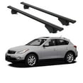 thumbnail image 1 of ERKUL Roof Rack Cross Bars for INFINITI EX35/EX 2008-2012 | Aluminum Crossbars with Anti Theft Lock for Rooftop | Compatible with Raised Rails - Black, 1 of 8