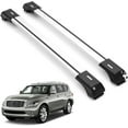 thumbnail image 1 of ERKUL Roof Rack Cross Bars for Infiniti QX56 2011-2013, QX80 2014-2022 | Aluminum Crossbars with Anti-Theft Lock for Rooftop | Compatible with Raised Rails - Silver, 1 of 7