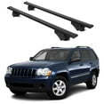 thumbnail image 1 of ERKUL Roof Rack Cross Bars for Jeep Grand Cherokee 2005-2010 | Aluminum Crossbars with Anti Theft Lock for Rooftop | Compatible with Raised Rails - Black, 1 of 7