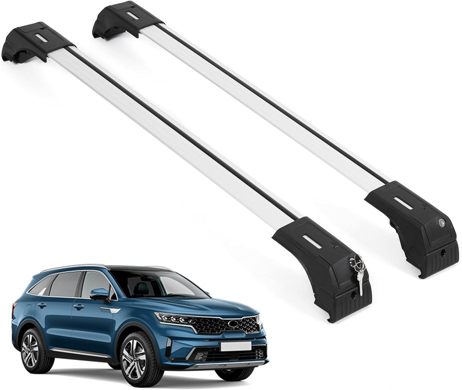 ERKUL Roof Rack Cross Bars for Kia Sorento 20212024 S, EX, SX & 2016
