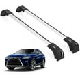 thumbnail image 1 of ERKUL Roof Rack Cross Bars for Lexus RX350L RX450H RX450HL 2016-2022 | Aluminum Crossbars with Anti Theft Lock for Rooftop | Compatible with Flush Rails - Silver, 1 of 8