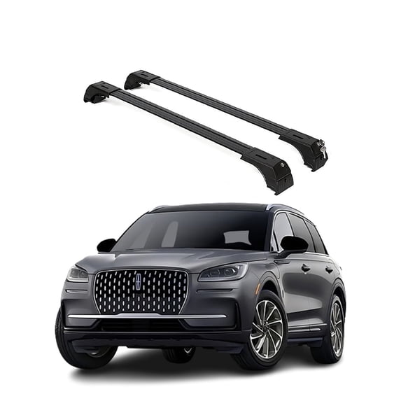 ERKUL Roof Rack Cross Bars for Lincoln Corsair 2020-2025 | Anti-Theft Lock Aluminum Crossbars for Rooftop, Cargo Carrier, Luggage, Kayak, Canoe, Bike | Black