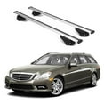 thumbnail image 1 of ERKUL Roof Rack Cross Bars for Mercedes Benz E-Class 2011-2016 | Aluminum Crossbars with Anti Theft Lock for Rooftop | Compatible with Raised Rails - Silver, 1 of 7