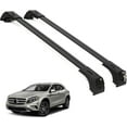 thumbnail image 1 of ERKUL Roof Rack Cross Bars for Mercedes Benz GLA 2014-2020 | Aluminum Crossbars with Anti Theft Lock for Rooftop | Compatible with Flush Rails - Black, 1 of 8