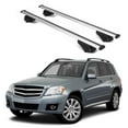 thumbnail image 1 of ERKUL Roof Rack Cross Bars for Mercedes Benz GLK 2009-2015 | Aluminum Crossbars with Anti Theft Lock for Rooftop | Compatible with Raised Rails - Silver, 1 of 7