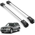 thumbnail image 1 of ERKUL Roof Rack Cross Bars for Mercedes Benz GLK Class 2009-2015 | Aluminum Crossbars with Anti Theft Lock for Rooftop | Compatible with Raised Rails - Silver, 1 of 8