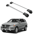 thumbnail image 1 of ERKUL Roof Rack Cross Bars for Mercedes Benz ML Class W166 2012-2015 | Anti-Theft Lock Aluminum Crossbars for Rooftop, Cargo Carrier, Luggage | Silver, 1 of 8