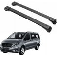 thumbnail image 1 of ERKUL Roof Rack Cross Bars for Mercedes Benz Metris 2016-2023 | Aluminum Crossbars with Anti Theft Lock for Rooftop | Compatible with Raised Rails - Black, 1 of 8