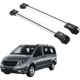 thumbnail image 1 of ERKUL Roof Rack Cross Bars for Mercedes Benz Metris 2016-2023 | Aluminum Crossbars with Anti Theft Lock for Rooftop | Compatible with Raised Rails - Silver, 1 of 8