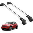 thumbnail image 1 of ERKUL Roof Rack Cross Bars for Mini Cooper Countryman 2011-2016 | Aluminum Crossbars with Anti Theft Lock for Rooftop | Compatible with Flush Rails - Silver, 1 of 8