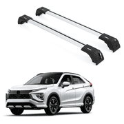 ERKUL Roof Rack Cross Bars for Mitsubishi Eclipse Cross 2018-2026 | Aluminum Crossbars with Anti Theft Lock for Rooftop | Compatible with Flush Rails - Silver