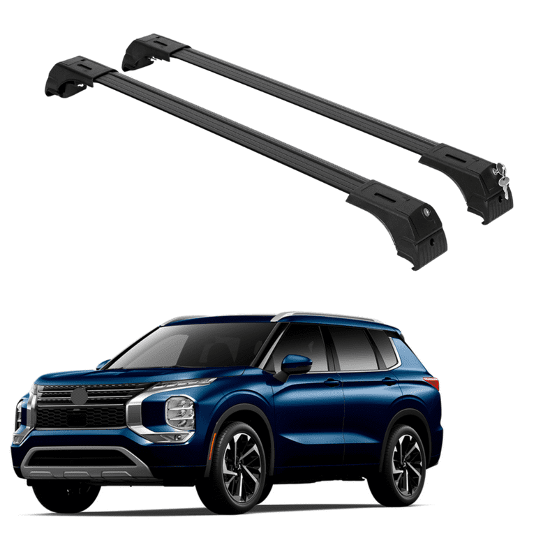 ERKUL Roof Rack Cross Bars for Mitsubishi Outlander 2022 2024 Anti Theft Lock Aluminum Crossbars for Rooftop Cargo Carrier Luggage Kayak Canoe Bike Black Walmart