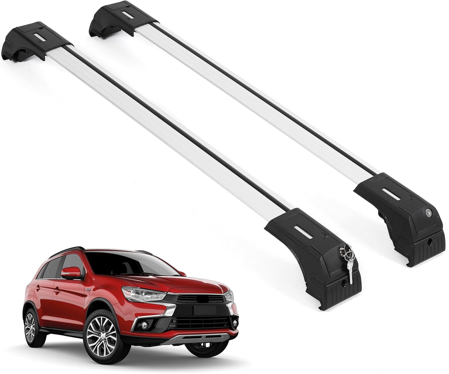 Outlander Top Rack ERKUL Anti-Theft Aluminum Roof Rack Cross Bars for Outlander Sport 2011 ...