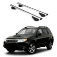 thumbnail image 1 of ERKUL Roof Rack Cross Bars for Subaru Forester 2009-2013 | Aluminum Crossbars with Anti Theft Lock for Rooftop | Compatible with Raised Rails - Silver, 1 of 7