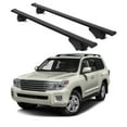 thumbnail image 1 of ERKUL Roof Rack Cross Bars for Toyota Land Cruiser 1992-2023 | Aluminum Crossbars with Anti Theft Lock for Rooftop | Compatible with Raised Rails - Black, 1 of 8