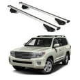 thumbnail image 1 of ERKUL Roof Rack Cross Bars for Toyota Land Cruiser 1992-2023 | Aluminum Crossbars with Anti Theft Lock for Rooftop | Compatible with Raised Rails - Silver, 1 of 8