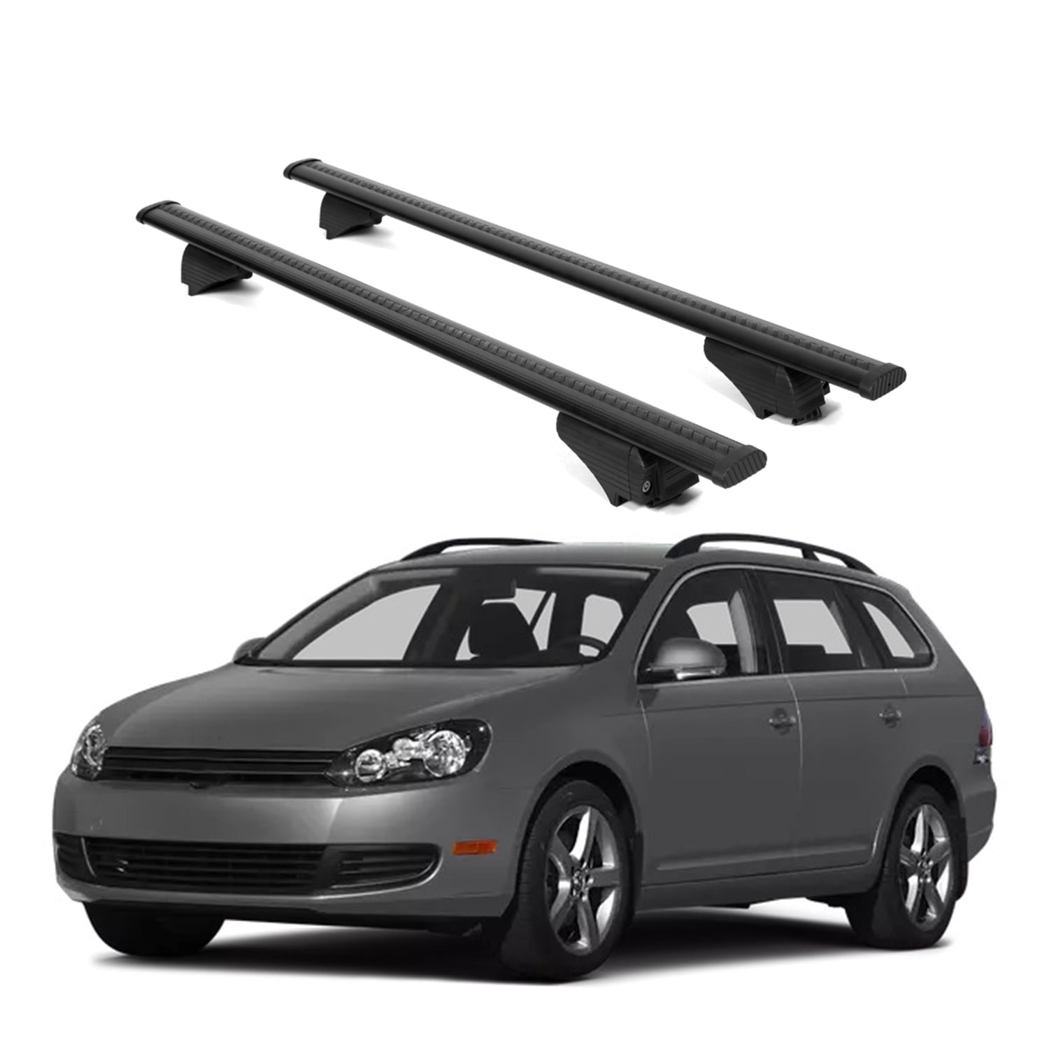 ERKUL Roof Rack Cross Bars for VW Volkswagen Jetta Sportwagen 2009-2014 ...