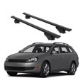 thumbnail image 1 of ERKUL Roof Rack Cross Bars for VW Volkswagen Jetta Sportwagen 2009-2014 | Aluminum Crossbars with Anti Theft Lock for Rooftop | Compatible with Raised Rails - Black, 1 of 7