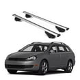 thumbnail image 1 of ERKUL Roof Rack Cross Bars for VW Volkswagen Jetta Sportwagen 2009-2014 | Aluminum Crossbars with Anti Theft Lock for Rooftop | Compatible with Raised Rails - Silver, 1 of 7