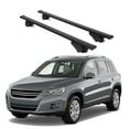 thumbnail image 1 of ERKUL Roof Rack Cross Bars for VW Volkswagen Tiguan 2008-2017 | Aluminum Crossbars with Anti Theft Lock for Rooftop | Compatible with Raised Rails - Black, 1 of 7