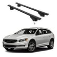 thumbnail image 1 of ERKUL Roof Rack Cross Bars for Volvo V60 Cross Country 2015-2018 | Aluminum Crossbars with Anti Theft Lock for Rooftop | Compatible with Flush Rails - Black, 1 of 7