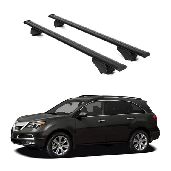 ERKUL Roof Rack Cross Bars for Acura MDX 2007-2013 | Aluminum Crossbars with Anti Theft Lock for Rooftop | Compatible with Raised Rails - Black