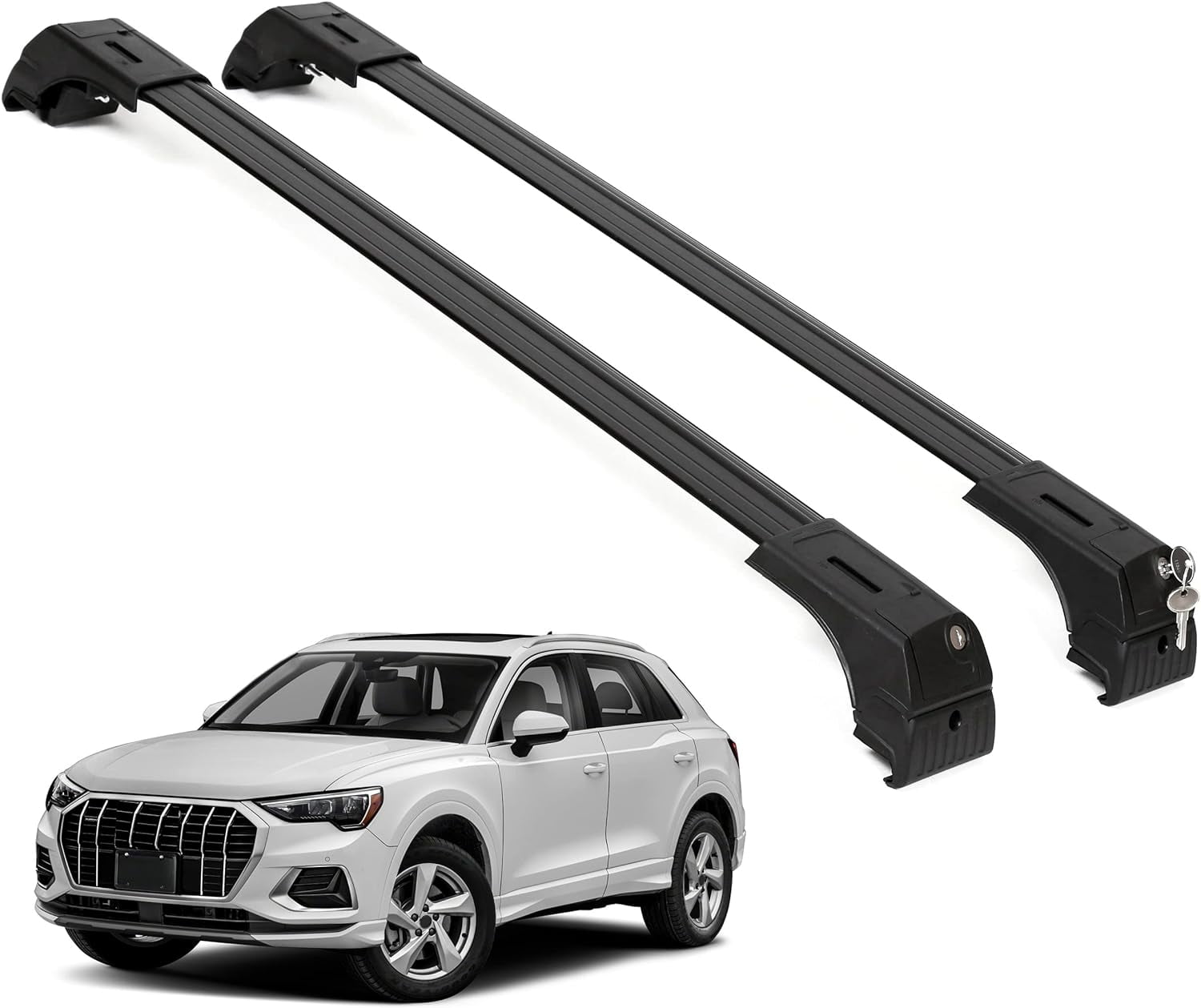 ERKUL Roof Rack Cross Bars for Audi Q3 20192024 AntiTheft Lock