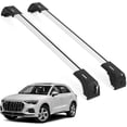 thumbnail image 1 of ERKUL Roof Rack Cross Bars for Audi Q3 2019-2025 | Aluminum Crossbars with Anti Theft Lock for Rooftop | Compatible with Flush Rails - Silver, 1 of 7
