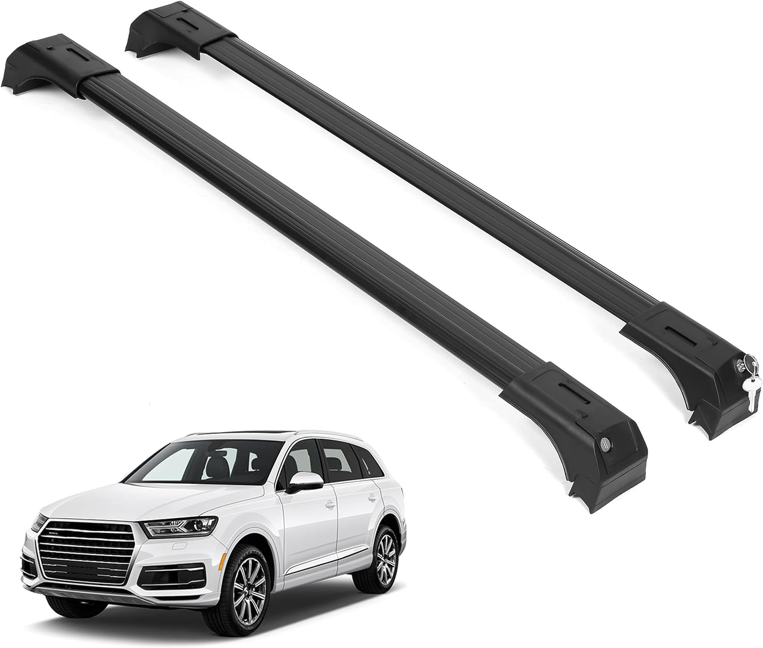 ERKUL Roof Rack Cross Bars for Audi Q7 20162024 AntiTheft Lock
