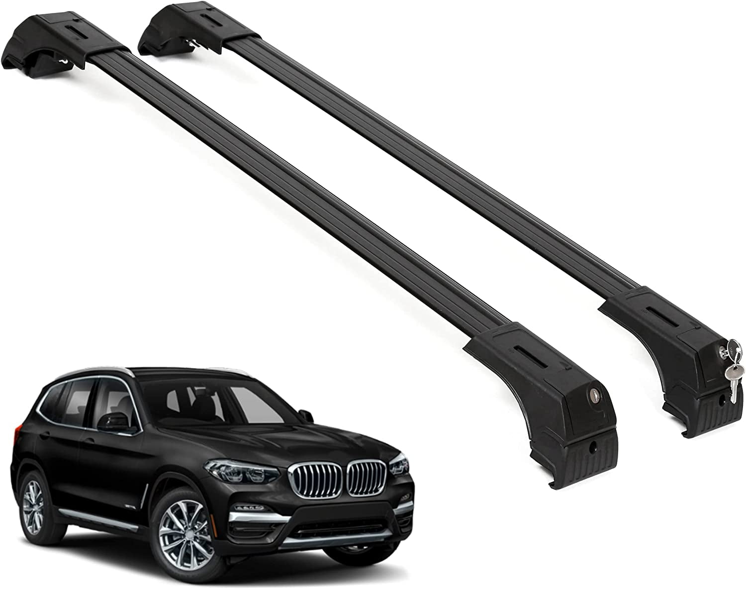 ERKUL Roof Rack Cross Bars for BMW X3 G01 20182024 AntiTheft Lock