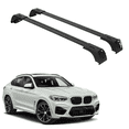 thumbnail image 1 of ERKUL Roof Rack Cross Bars for BMW X4 G02 2019-2025 | Aluminum Crossbars with Anti Theft Lock for Rooftop | Compatible with Flush Rails - Black, 1 of 7