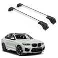 thumbnail image 1 of ERKUL Roof Rack Cross Bars for BMW X4 G02 2019-2025 | Aluminum Crossbars with Anti Theft Lock for Rooftop | Compatible with Flush Rails - Silver, 1 of 7