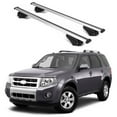 thumbnail image 1 of ERKUL Roof Rack Cross Bars for Ford Escape 2008-2012 | Aluminum Crossbars with Anti Theft Lock for Rooftop | Compatible with Raised Rails - Silver, 1 of 7