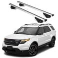 thumbnail image 1 of ERKUL Roof Rack Cross Bars for Ford Explorer 2011-2015 | Aluminum Crossbars with Anti Theft Lock for Rooftop | Compatible with Raised Rails - Silver, 1 of 7