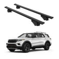 thumbnail image 1 of ERKUL Roof Rack Cross Bars for Ford Explorer 2020-2025 | Aluminum Crossbars with Anti Theft Lock for Rooftop | Compatible with Raised Rails - Black, 1 of 7