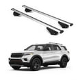thumbnail image 1 of ERKUL Roof Rack Cross Bars for Ford Explorer 2020-2025 | Aluminum Crossbars with Anti Theft Lock for Rooftop | Compatible with Raised Rails - Silver, 1 of 7