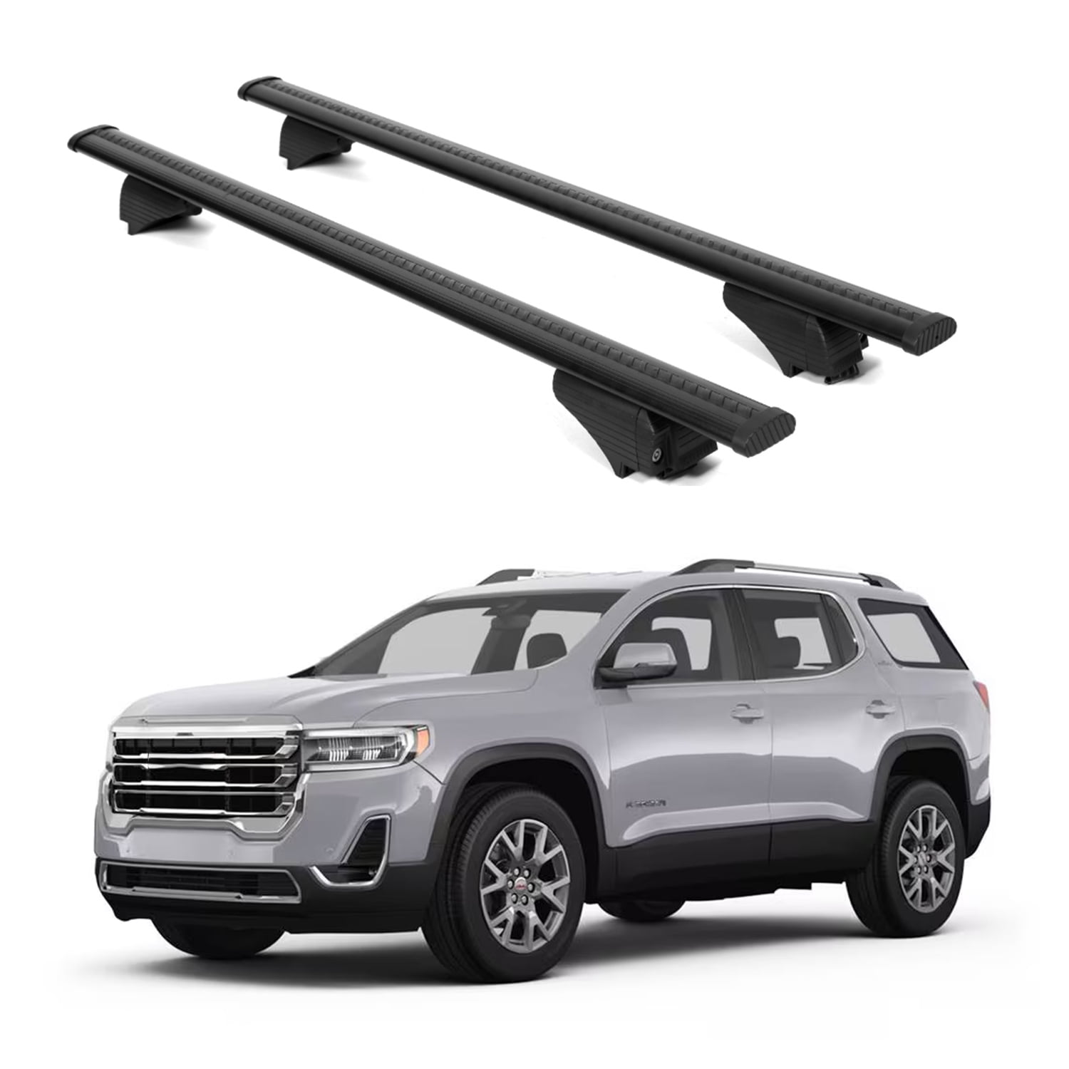 ERKUL Roof Rack Cross Bars for GMC Acadia 2017 2023 Aluminum Crossbars with Anti Theft Lock for Rooftop Compatible with Raised Rails Black Walmart