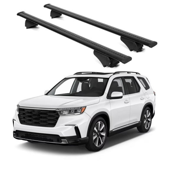 ERKUL Roof Rack Cross Bars for Honda Pilot 2023-2024 | Aluminum Crossbars with Anti Theft Lock for Rooftop | Compatible with Raised Rails - Black