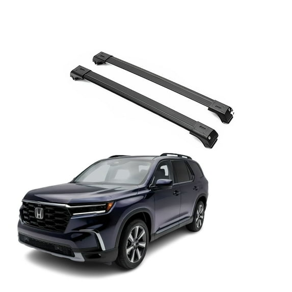 ERKUL Roof Rack Cross Bars for Honda Pilot 2023-2025 | Aluminum Crossbars with Anti Theft Lock for Rooftop | Compatible with Raised Rails - Black