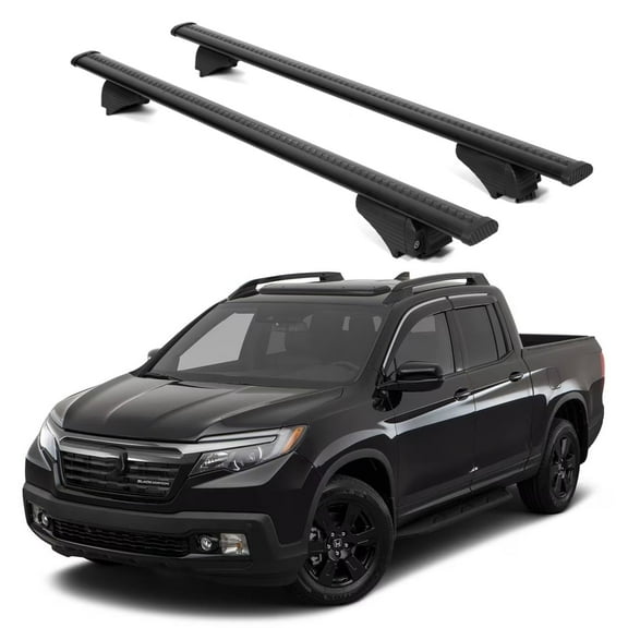 ERKUL Roof Rack Cross Bars for Honda Ridgeline 2017-2024 | Aluminum Crossbars with Anti Theft Lock for Rooftop | Compatible with Raised Rails - Black