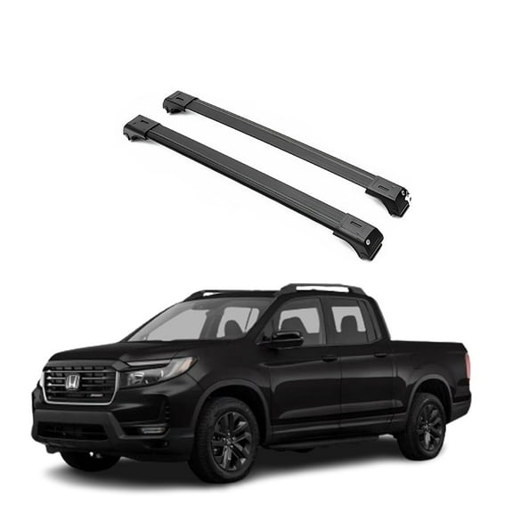 ERKUL Roof Rack Cross Bars for Honda Ridgeline 2017-2025 | Anti-Theft Lock Aluminum Crossbars for Rooftop | Compatible with Raised Rails - Black