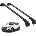 thumbnail image 1 of ERKUL Roof Rack Cross Bars for Hyundai Santa Fe 2013-2018 | Aluminum Crossbars with Anti Theft Lock for Rooftop | Compatible with Flush Rails - Black, 1 of 8