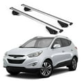 thumbnail image 1 of ERKUL Roof Rack Cross Bars for Hyundai Tucson 2010-2015 | Aluminum Crossbars with Anti Theft Lock for Rooftop | Compatible with Raised Rails - Silver, 1 of 7