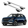 thumbnail image 1 of ERKUL Roof Rack Cross Bars for Hyundai Venue 2020-2025 | Aluminum Crossbars with Anti Theft Lock for Rooftop | Compatible with Raised Rails - Silver, 1 of 7